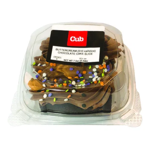 Cub Bakery Chocolate Cake Slice with buttercream