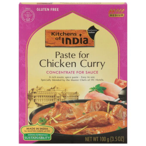 Kitchens of India Paste for Chicken Curry, Medium