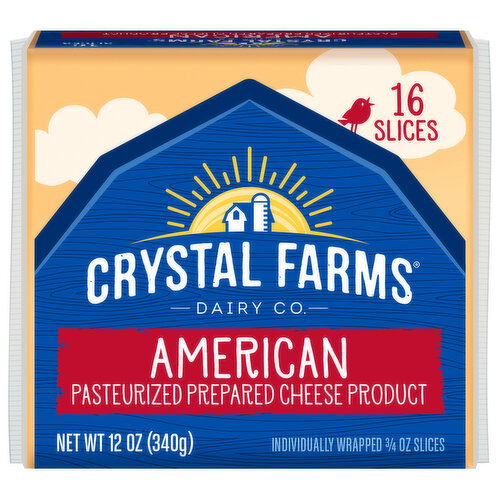 Crystal Farms Cheese Slices, American