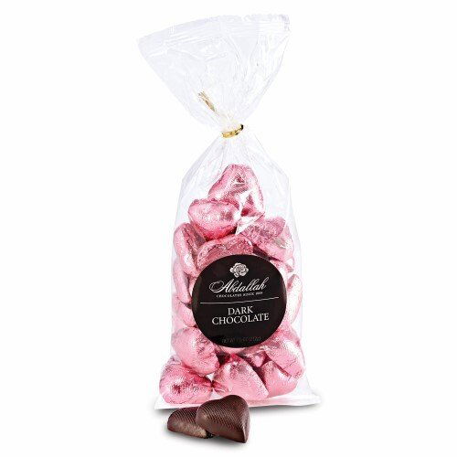 Abdallah Valentine’s Day Bag Pink Foil Dark Chocolate Hearts