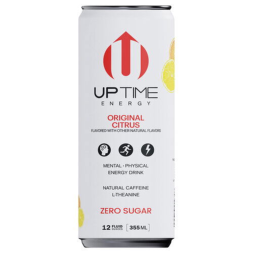 Uptime Zero Sugar Original Citrus Energy Drink