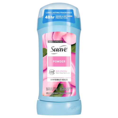Suave Antiperspirant Deodorant, Invisible Solid, Powder