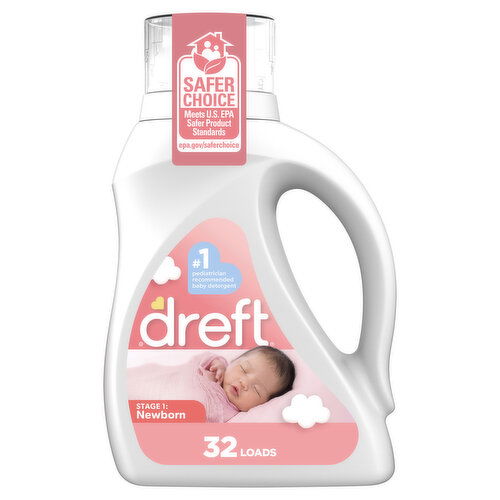Dreft Newborn Baby Detergent, 32 loads