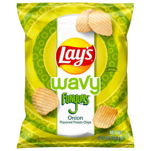 Lay's Funyuns Potato Chips, Onion Flavored, Wavy