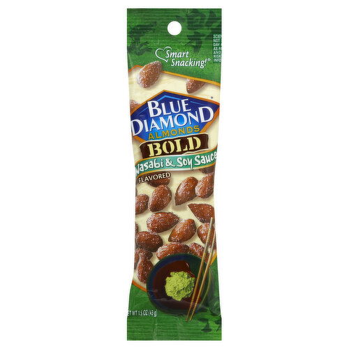 Blue Diamond Smart Snacking! Almonds, Wasabi & Soy Sauce Flavored, Bold