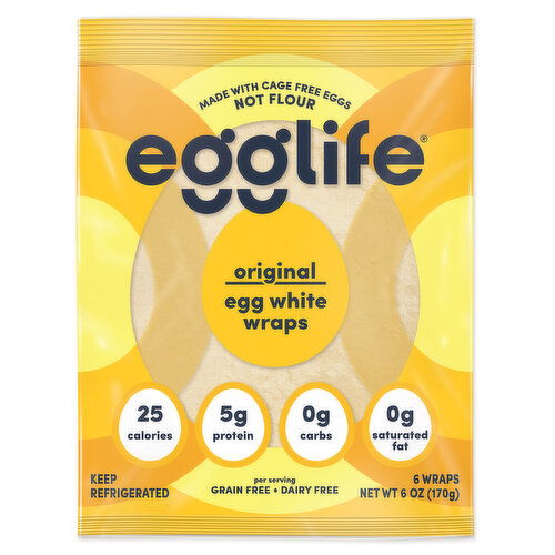 Egglife Egg White Wraps, Original