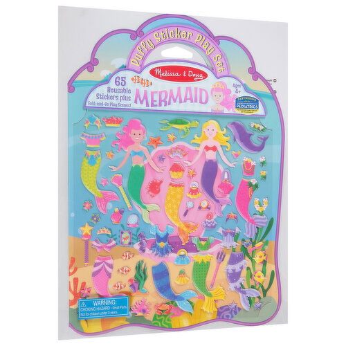 Melissa & Doug Play Set, Puffy Sticker, Mermaid