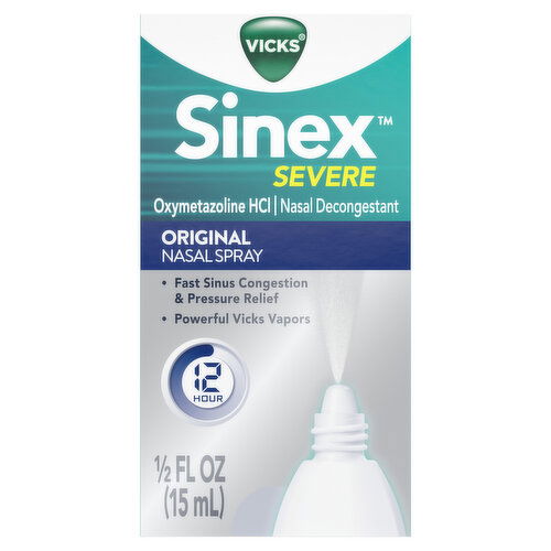 Vicks Severe Vicks Sinex SEVERE Nasal Spray, Decongestant Medicine, 0.5 fl oz