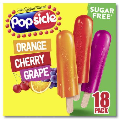 Popsicle Ice Pops Orange Cherry Grape