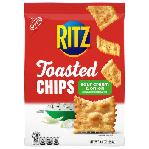 RITZ Toasted Chips Sour Cream and Onion Crackers