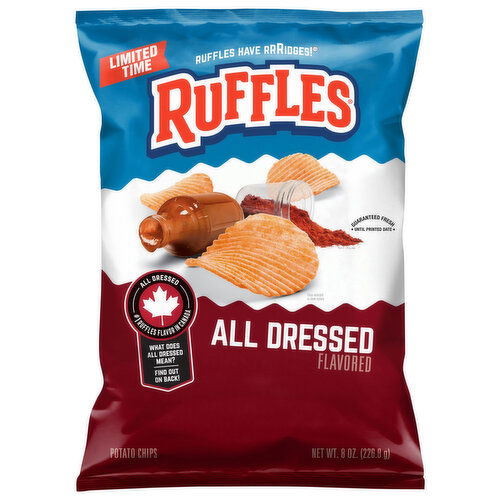 Ruffles Potato Chips, All Dressed Flavored