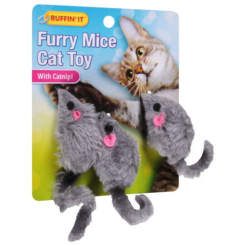 Ruffin' It Cat Toy, with Catnip, Furry Mice