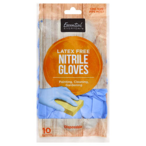 Essential Everyday Gloves, Nitrile, Disposable, One Size Fits Most