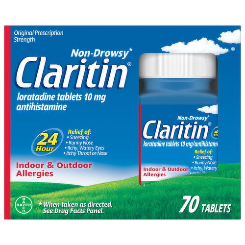 Claritin Antihistamine, Original Prescription Strength, 10 mg, Tablets