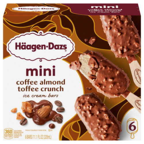 Haagen-Dazs Häagen-Dazs Mini Coffee Almond Toffee Crunch Ice Cream Snack Bars, 6 Count