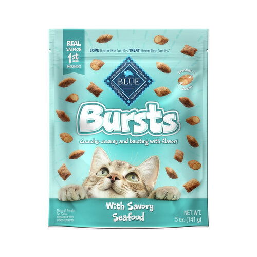 Blue Buffalo BLUE Bursts Crunchy Cat Treats, Seafood