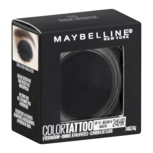 maybelline Color Tattoo Eye Shadow, Cream, Waterproof, Risk Maker 55