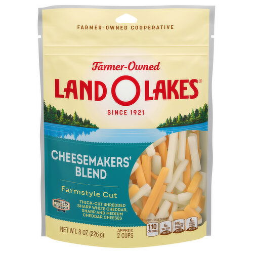 Land O Lakes Cheesemakers' Blend Farmstyle Cut Shredded Cheese