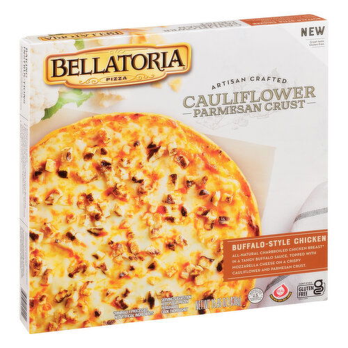 Bellatoria Pizza, Cauliflower Parmesan Crust, Buffalo-Style Chicken