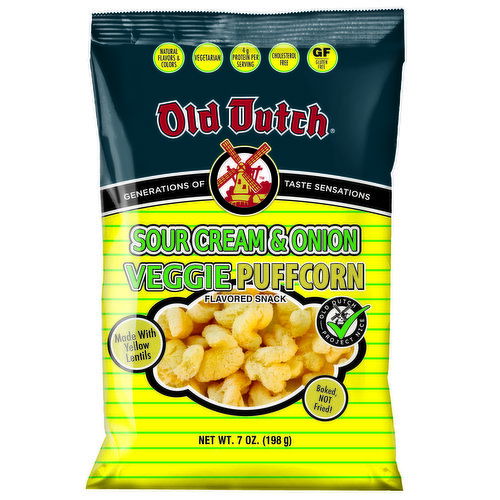 Old Dutch Foods Puffcorn Sour Cream & Onion Veggie Puffcorn