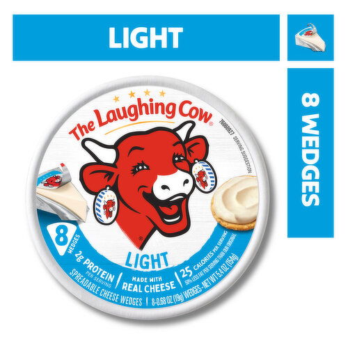 The Laughing Cow Cheese Wedges, Creamy Light, Spreadable