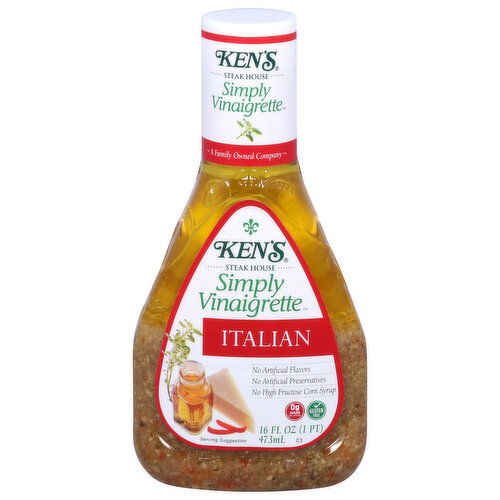 Ken's Steak House Simply Vinaigrette Italian Dressing