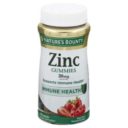 Nature's Bounty Zinc, 30 mg, Gummies, Mixed Berry