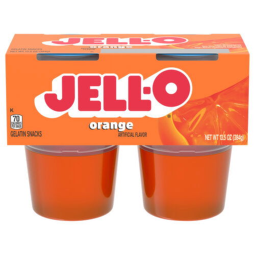 Jell-O Original Orange Ready-to-Eat Jello Cups Gelatin Snack Cups