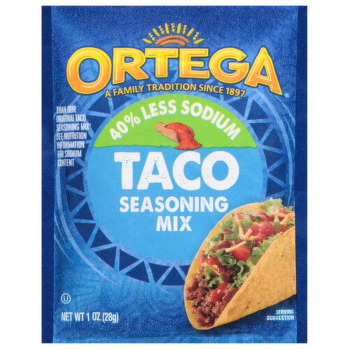 Ortega 40% Less Sodium Taco Seasoning Mix