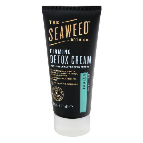 The Seaweed Bath Co Detox Cream, Awaken, Rosemary & Mint, Firming