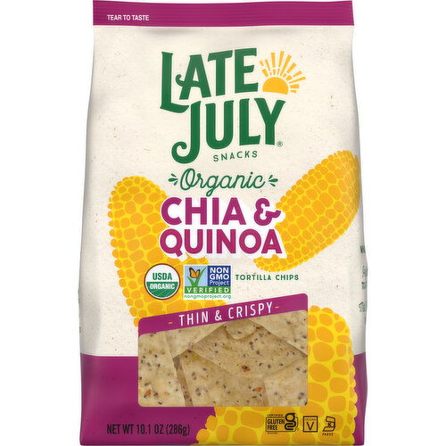 LATE JULY® Snacks Chia & Quinoa Tortilla Chips