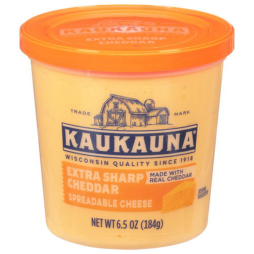 Kaukauna Spreadable Cheese, Extra Sharp Cheddar