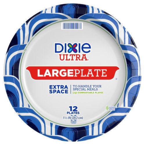 Dixie Ultra Plates, Extra Space, Large