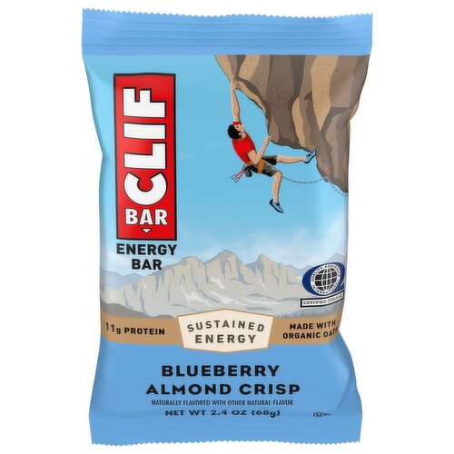 CLIF BAR - Blueberry Almond Crisp - Made with Organic Oats - Energy Bars - Non-GMO - Plant Based Protein Bars (1 Count)