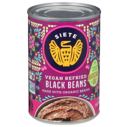 Siete Black Beans, Vegan Refried