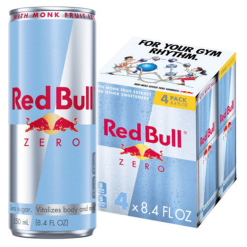 Red Bull Zero Energy Drink 8.4 fl. oz., 80mg Caffeine, Taurine & B Vitamins