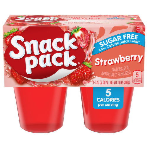 Snack Pack Juicy Gels, Sugar Free, Strawberry