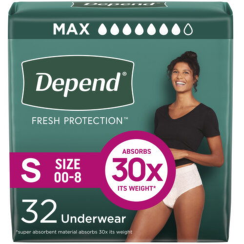 Depend Fresh Protection Incontinence Underwear for Women, Maximum Absorbency