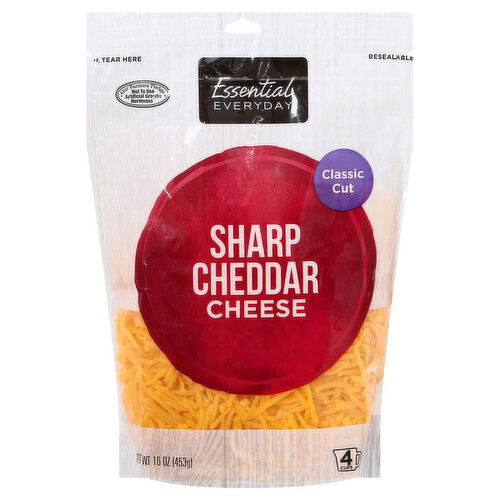 Essential Everyday Cheese, Sharp Cheddar, Classic Cut