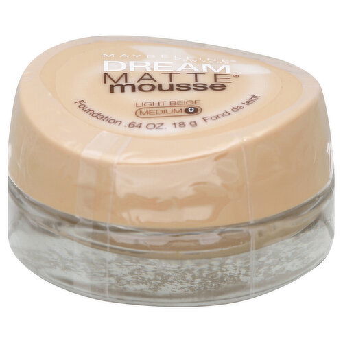 maybelline Dream Matte Mousse Foundation, Medium 0, Light Beige