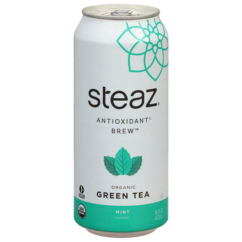 Steaz Green Tea, Organic, Mint Flavored, Antioxidant Brew