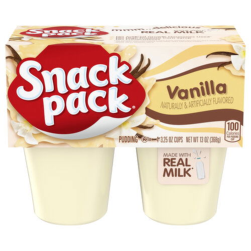 Snack Pack Vanilla Flavored Pudding