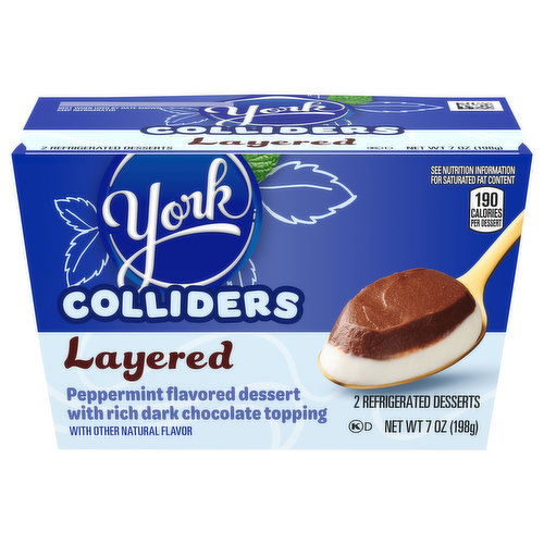 York Colliders Peppermint Flavored Dessert with Rich Dark Chocolate Topping