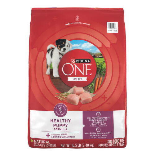 ONE Dry Dog Food ONE Purina ONE Plus Healthy Puppy Formula High Protein Natural Dry Puppy Food with added vitamins, minerals and nutrients