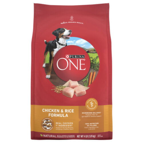 Purina One Dog Food, Natural, Chicken & Rice Formula, Adult