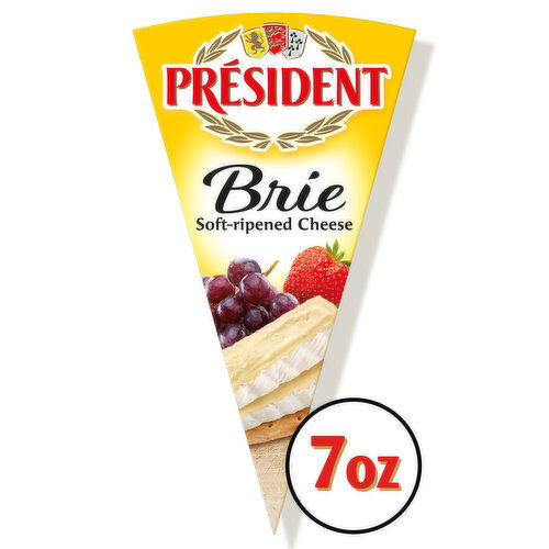 President Cheese, Soft-Ripened, Brie, Wedge