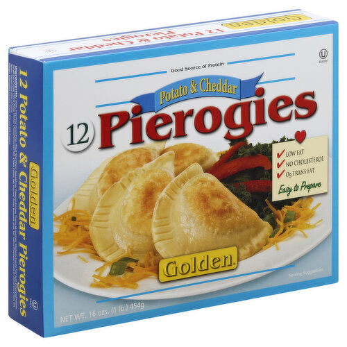 Golden Pierogies, Potato & Cheddar