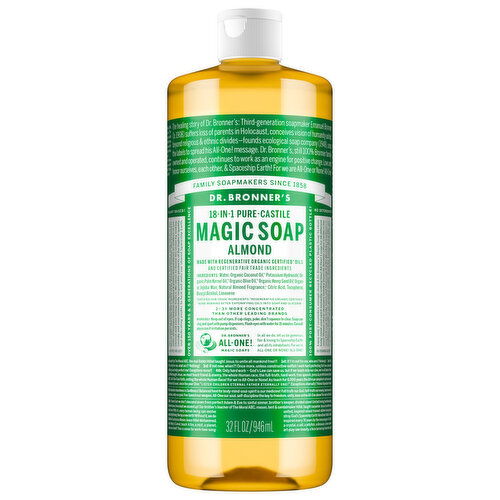 Dr. Bronner's 18-in-1 Pure-Castile Almond Magic Soap