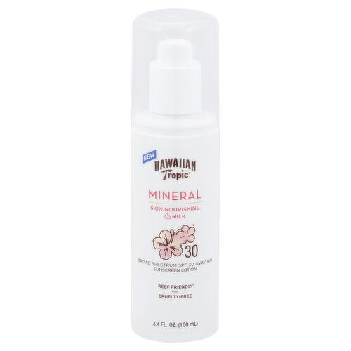 Hawaiian Tropic Sunscreen Lotion, Mineral, Broad Spectrum SPF 30