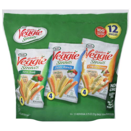 Sensible Portions Garden Veggie Straws, Assorted